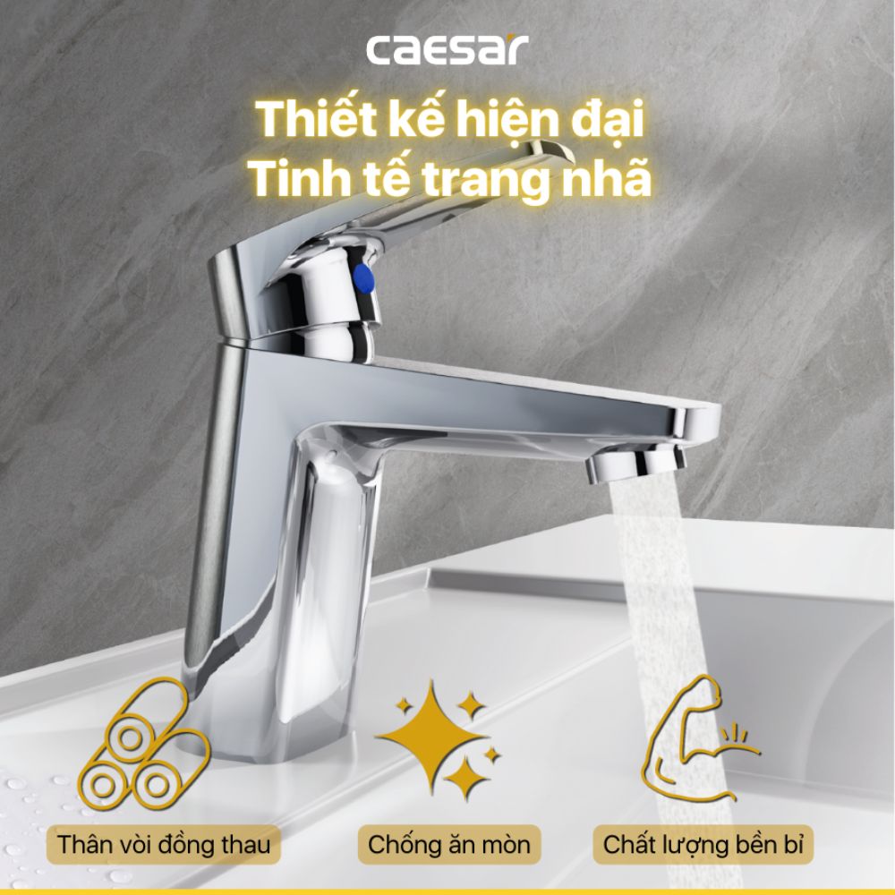 Vòi chậu lavabo lạnh Caesar B119C - 12