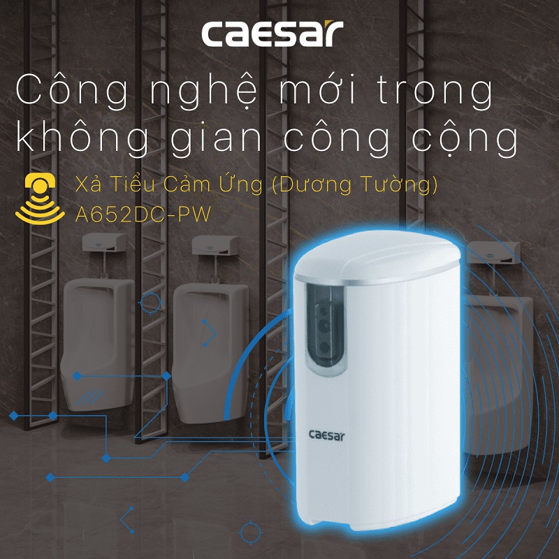 Van xả cảm ứng bồn tiểu nam Caesar A652DC-PW (A652DCPW) - 9