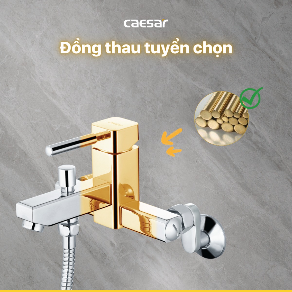 Bộ vòi sen tắm nóng lạnh Caesar S463C - 12