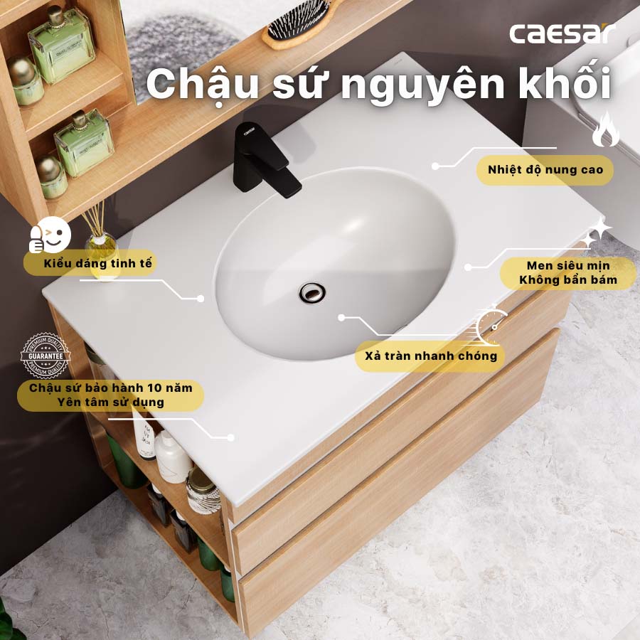 Bộ tủ lavabo Caesar LF5026+EH15026DDLW7V - 6