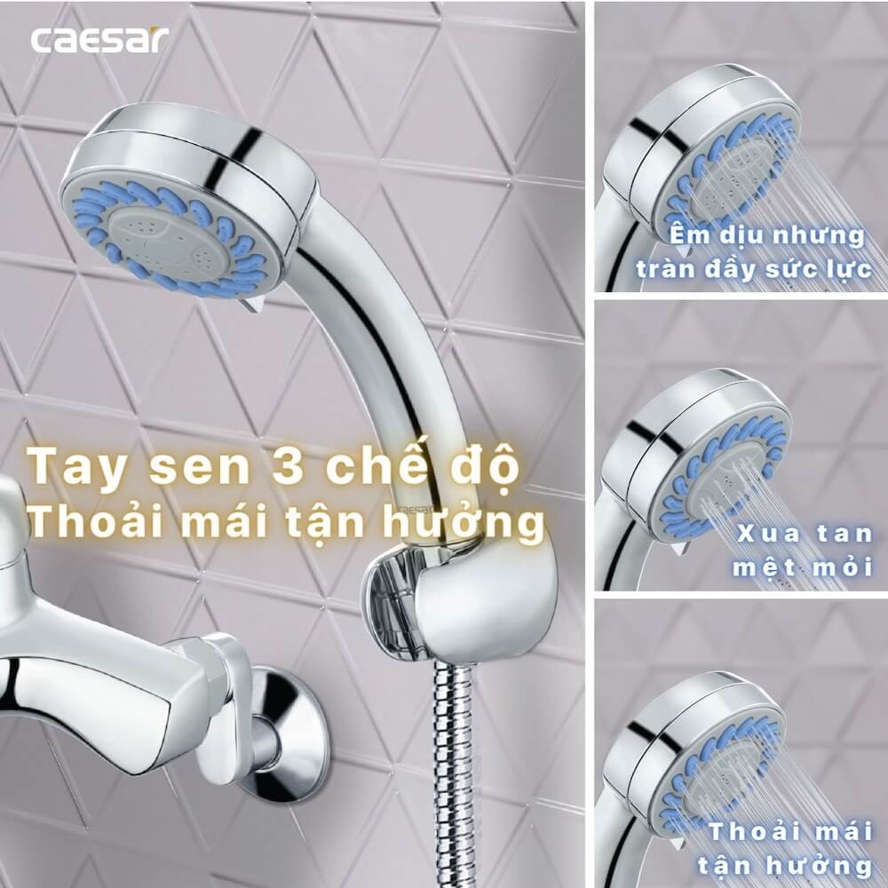 Bộ sen cây tắm đứng nóng lạnh Caesar BS125+S173C - 10