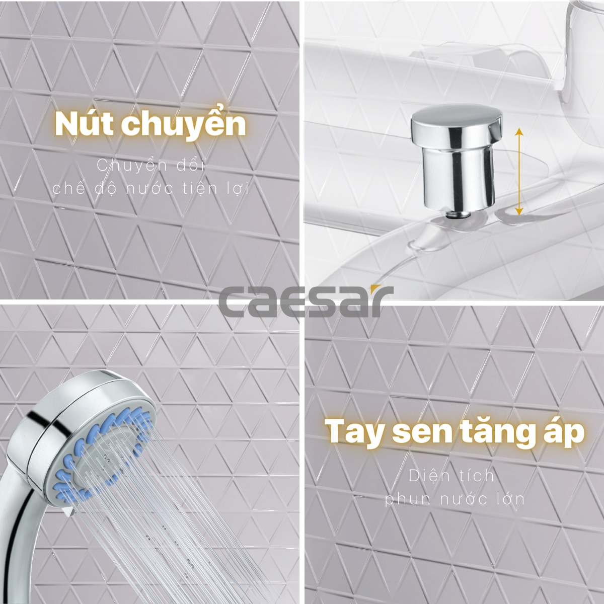 Bộ vòi sen tắm nóng lạnh Caesar S173C - 15