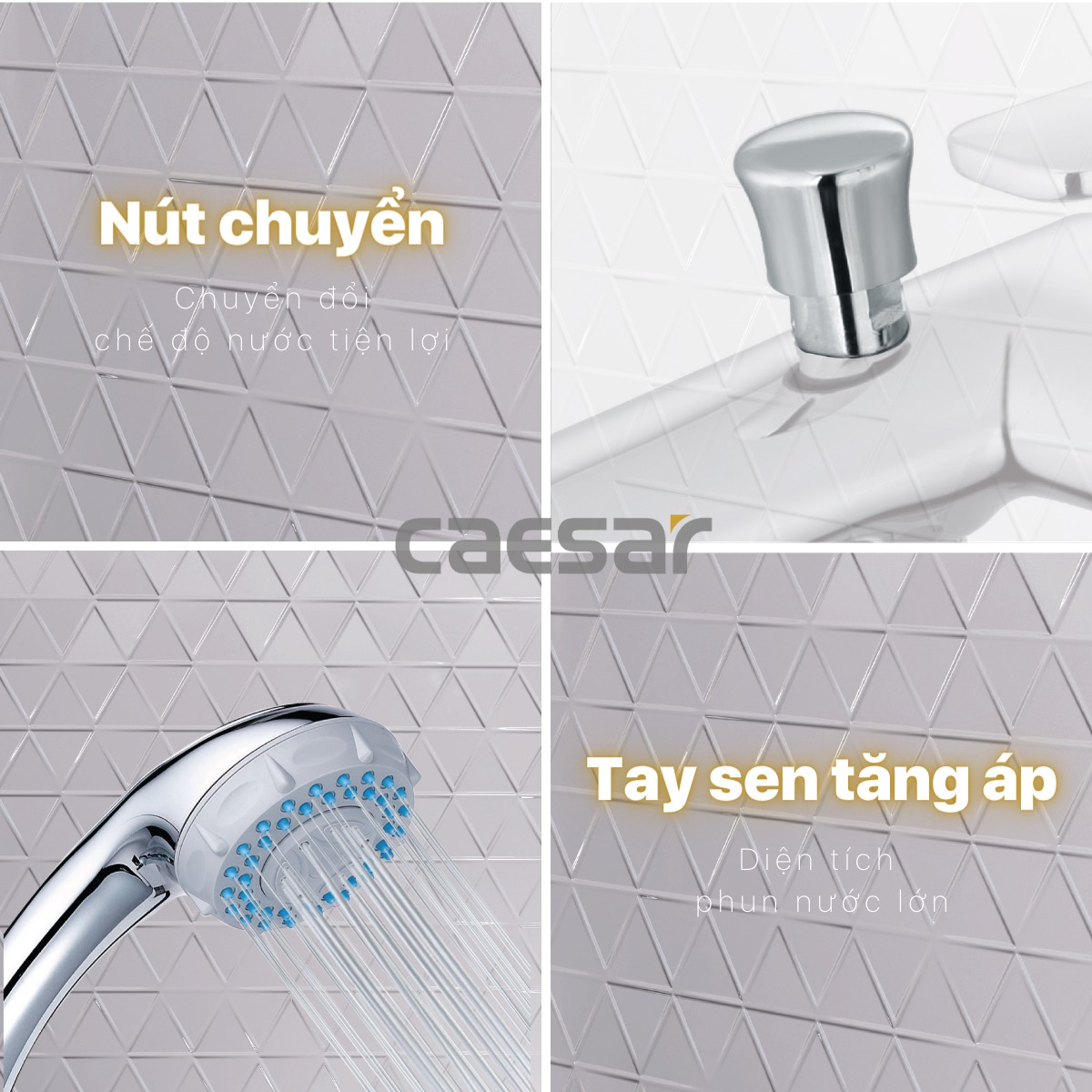 Bộ vòi sen tắm nóng lạnh Caesar S233C - 8