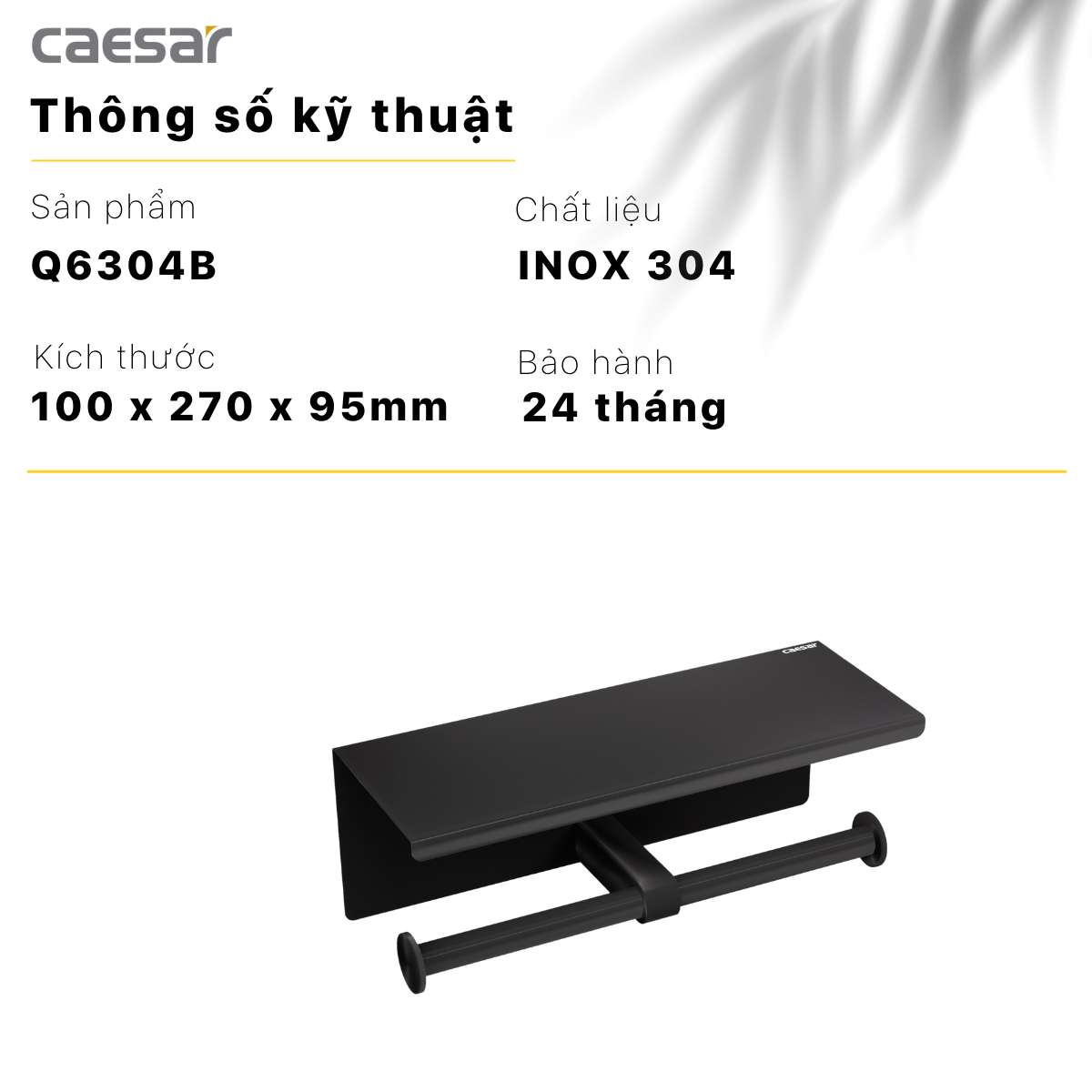 Móc giấy vệ sinh đôi Caesar Q6304B - 13