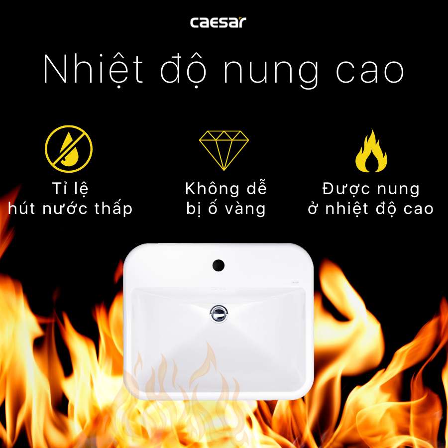 Chậu lavabo dương vành Caesar L5019 - 14