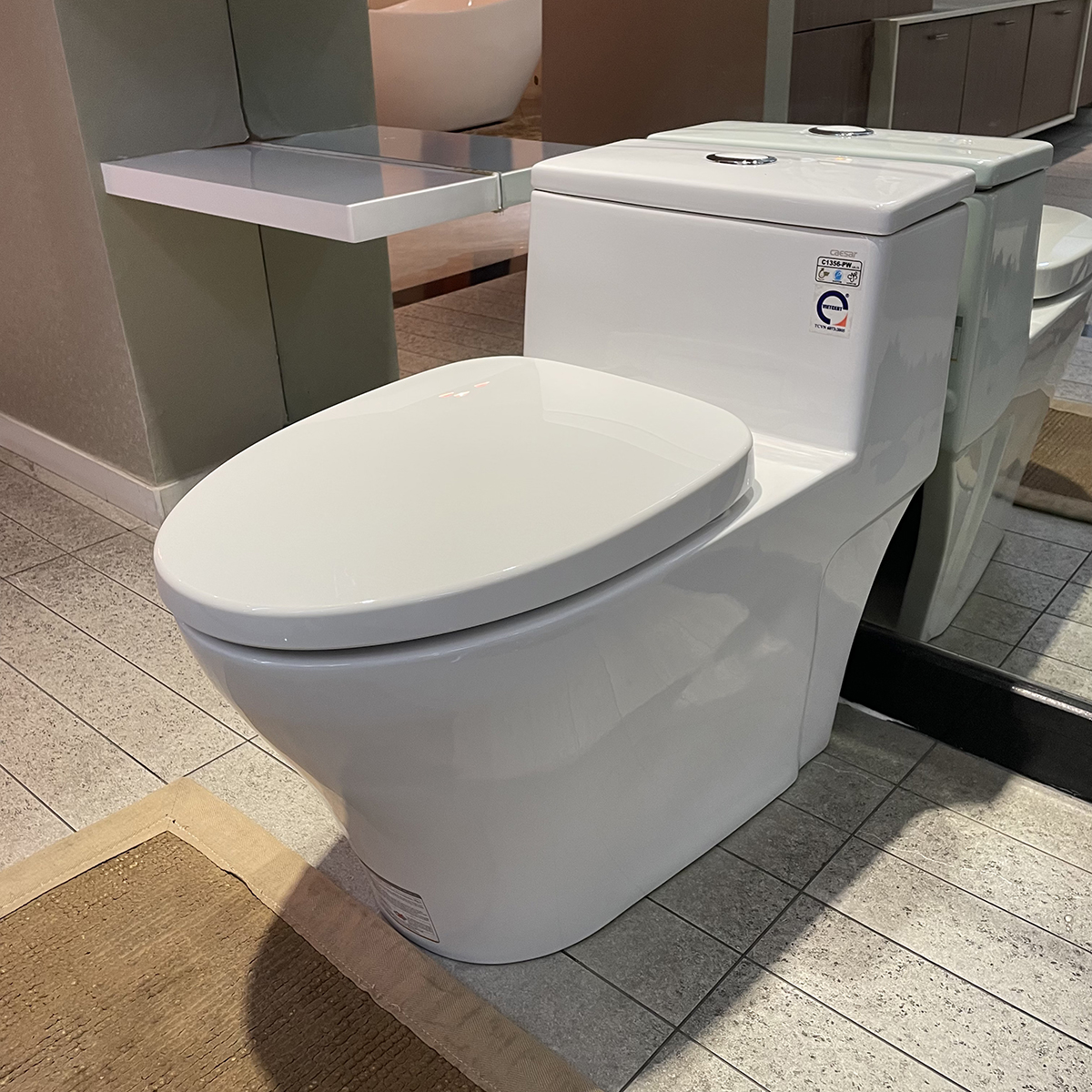 Bồn cầu 1 khối Caesar C1356 (CD1356) nắp đóng êm - 9