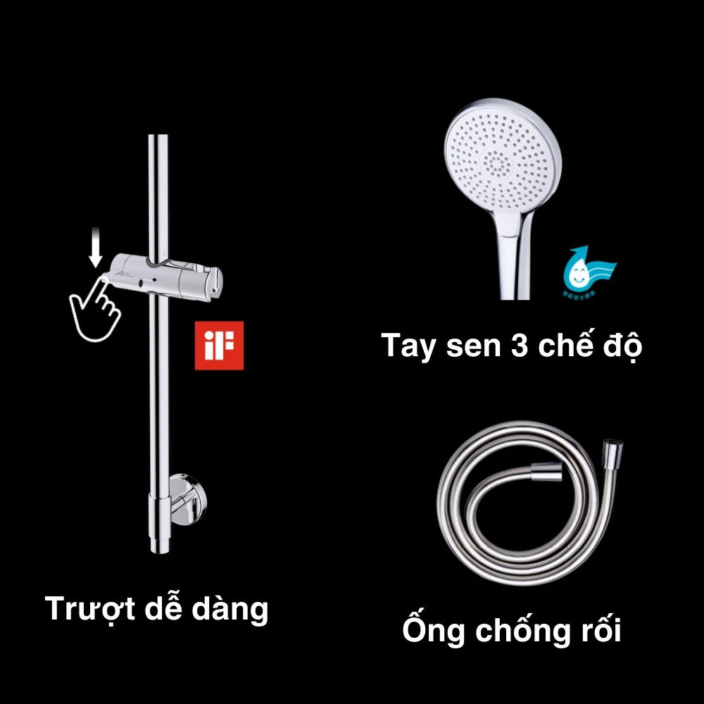 Bộ sen tắm cây nhiệt độ Caesar S788C - 4