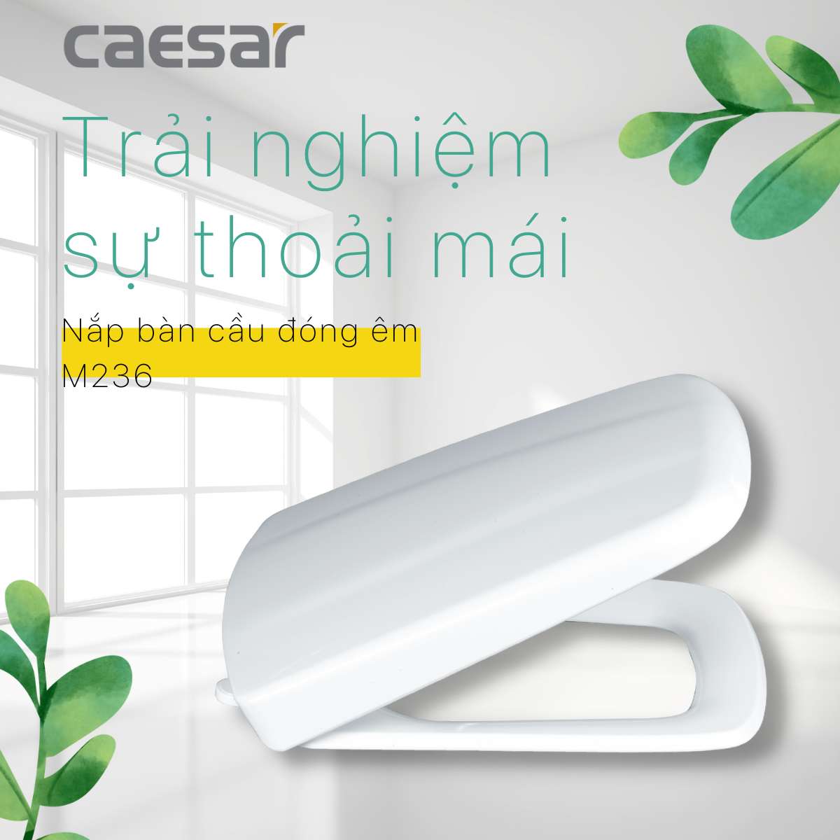 Nắp bồn cầu đóng êm Caesar M236 - 2