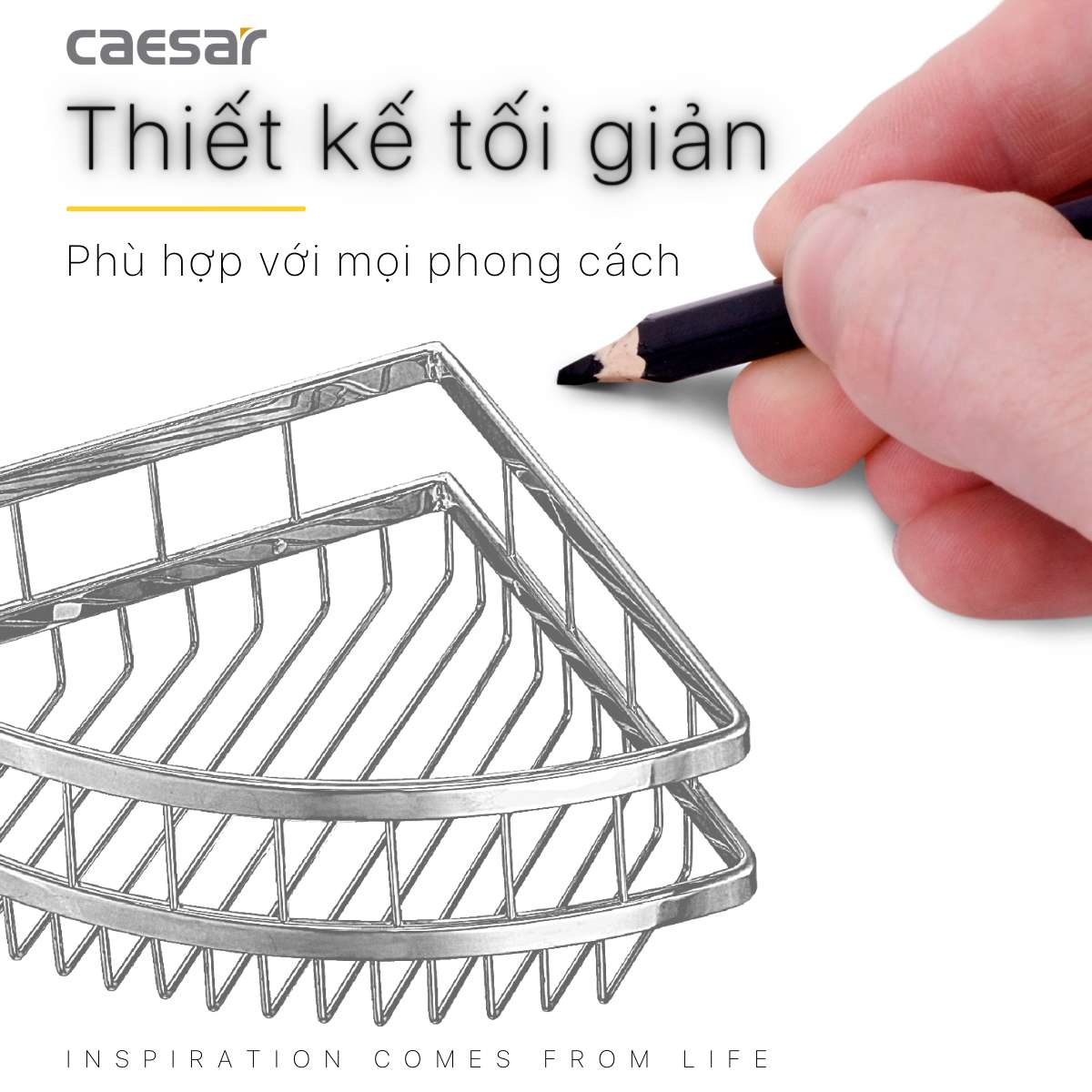 Kệ góc inox Caesar ST823V - 8