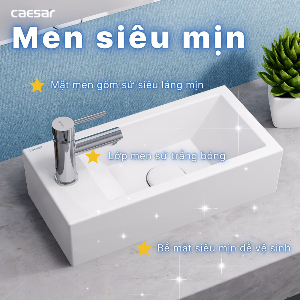 Chậu rửa lavabo treo tường Caesar LF5239L - 4