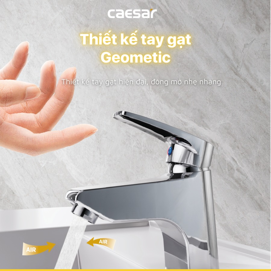 Vòi chậu lavabo nóng lạnh Caesar B400CU - 12