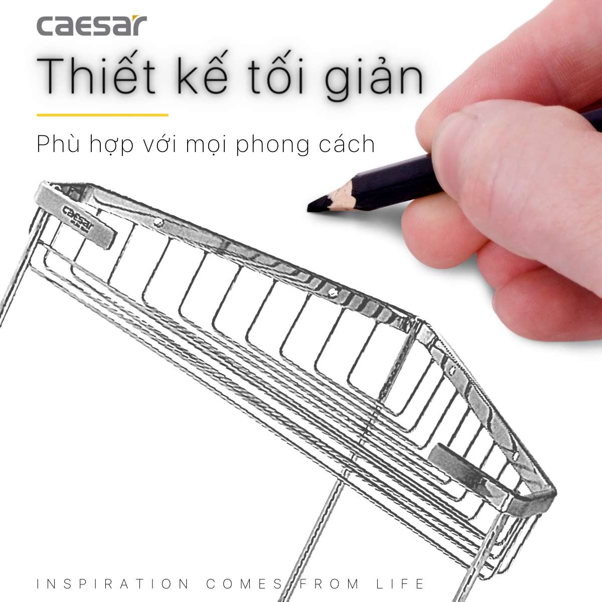 Kệ góc inox 2 tầng Caesar ST849 - 10