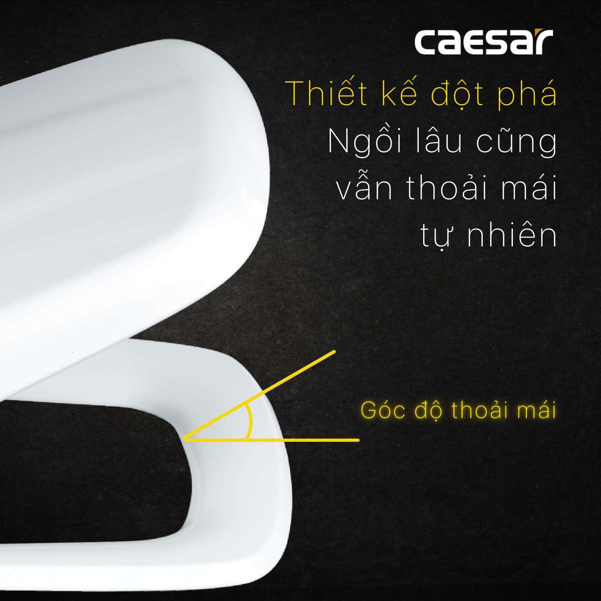Nắp bồn cầu đóng êm Caesar M236 - 8