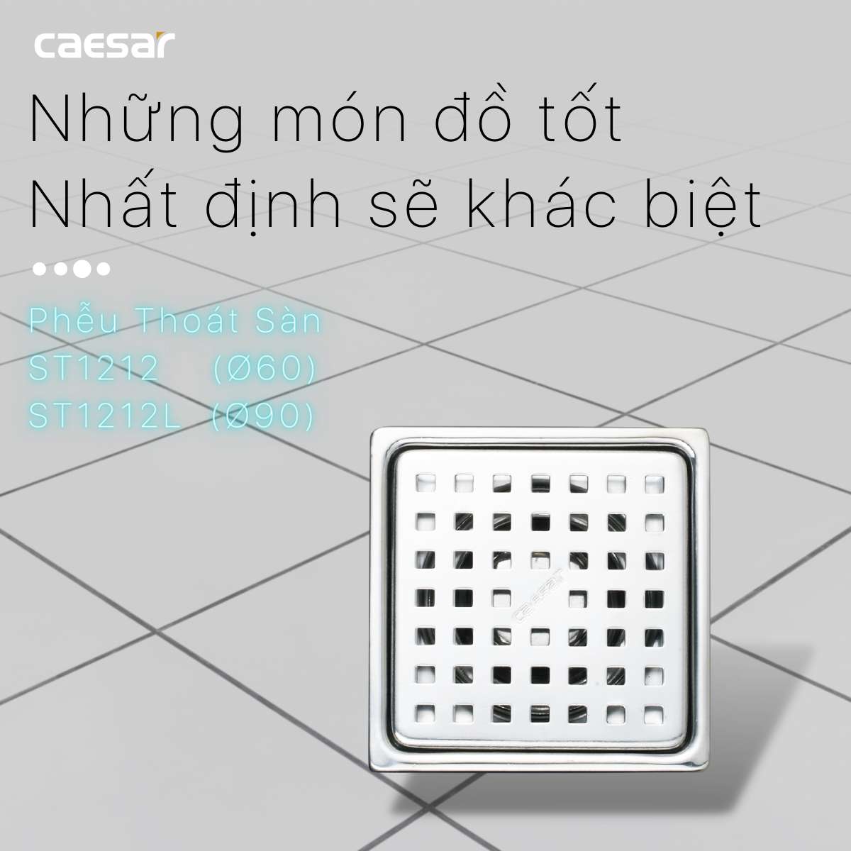 Phễu thoát sàn Caesar ST1212 - 8