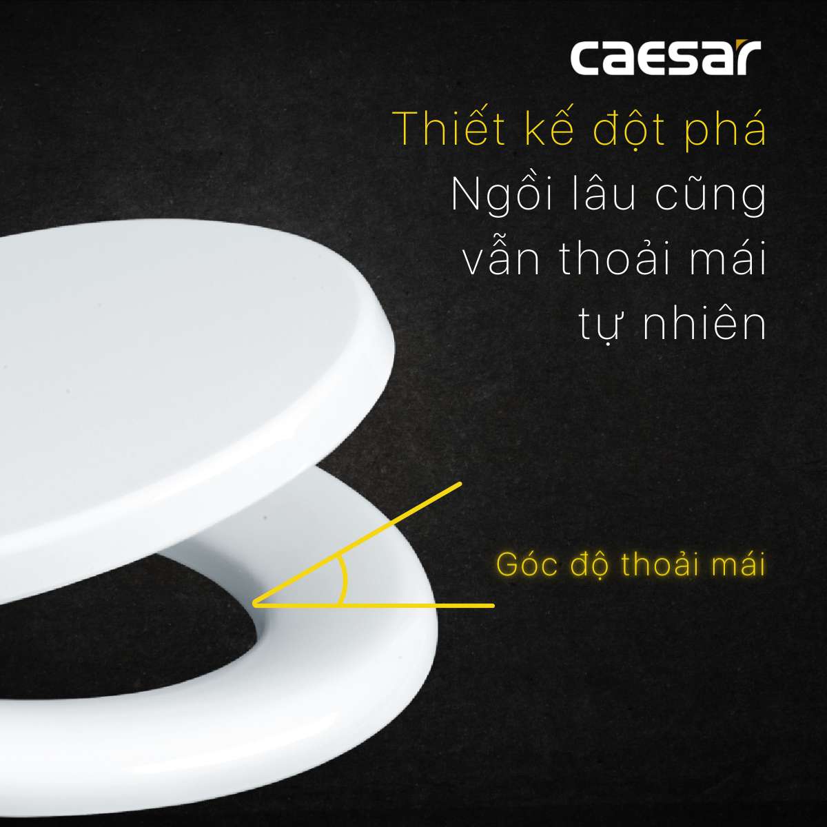 Nắp bồn cầu thường Caesar M282 - 7