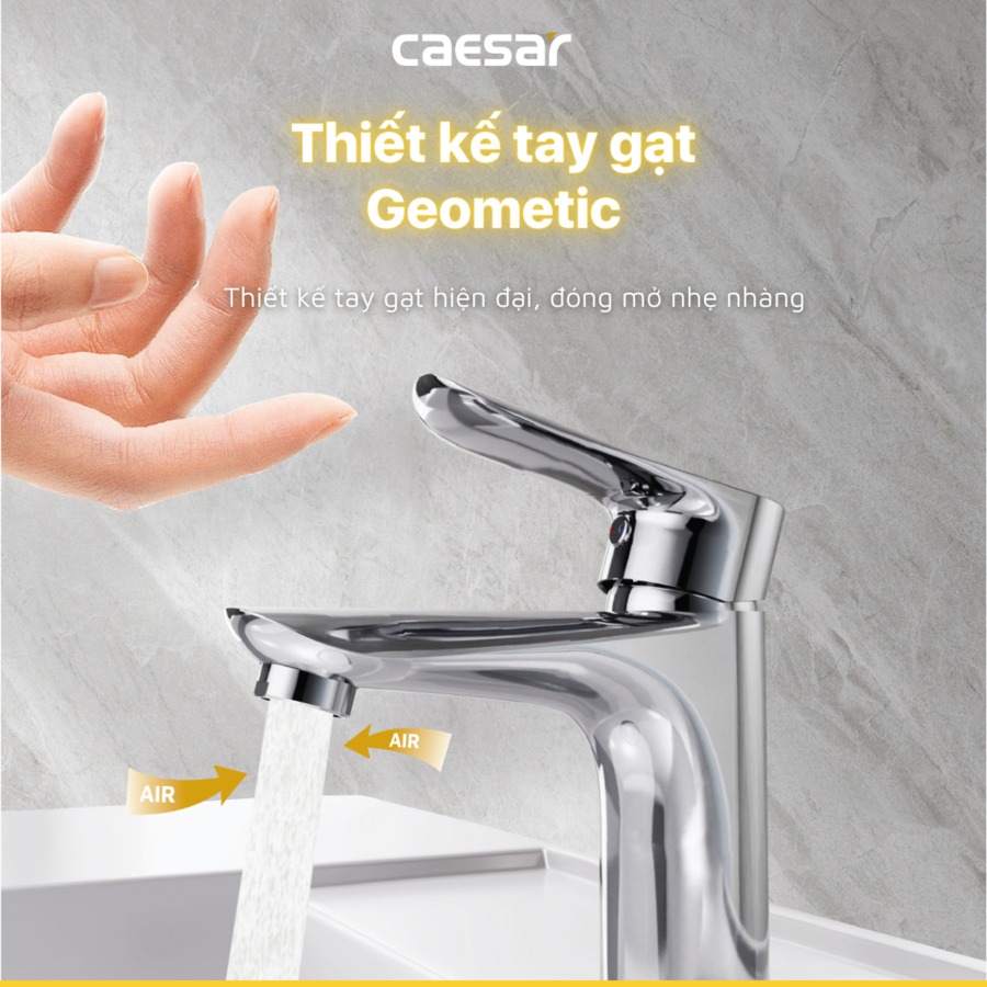 Vòi chậu lavabo nóng lạnh Caesar B730CU - 18