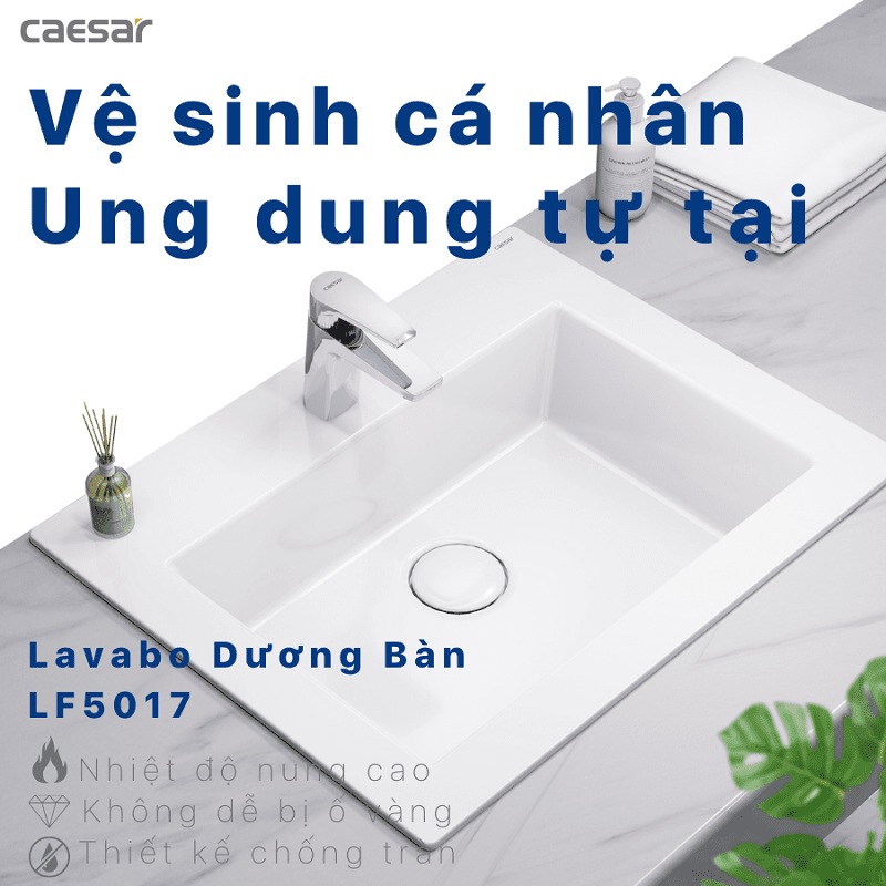 Chậu lavabo dương vành Caesar LF5017 - 7