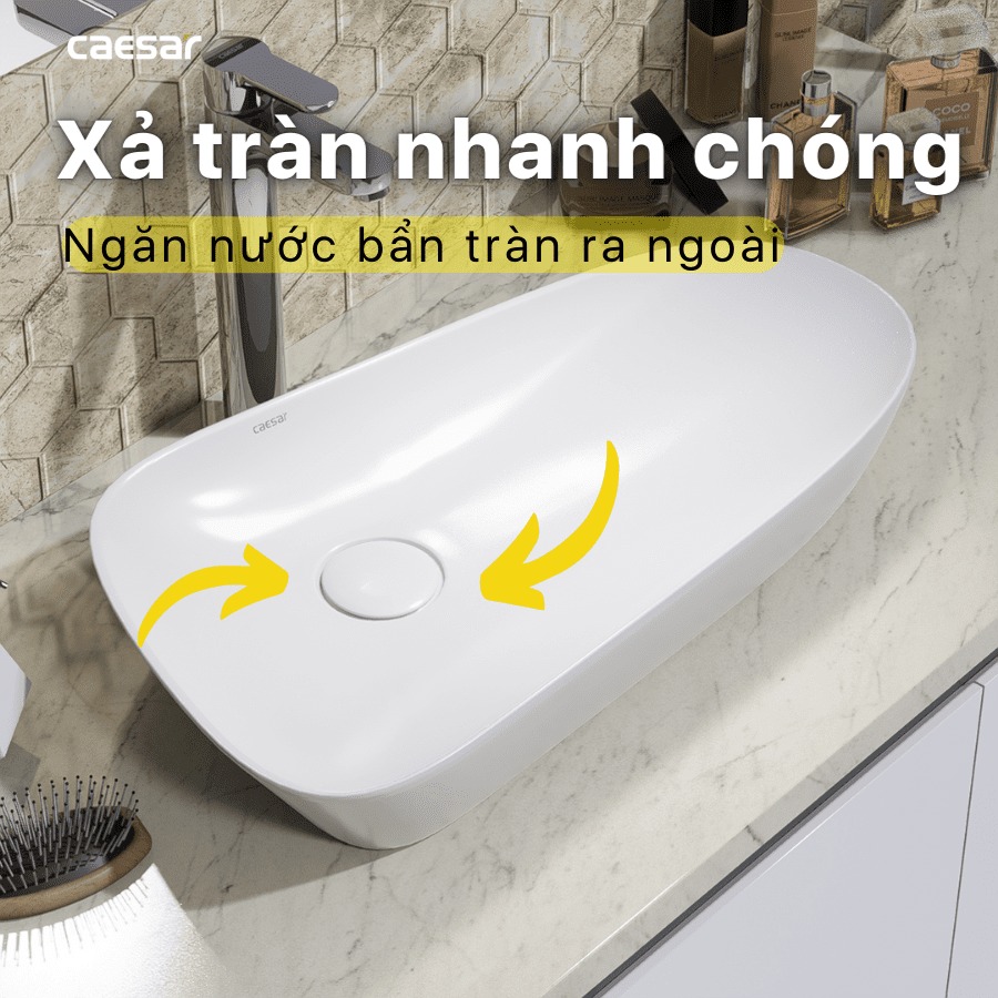Chậu lavabo đặt bàn Caesar LF5260 - 7