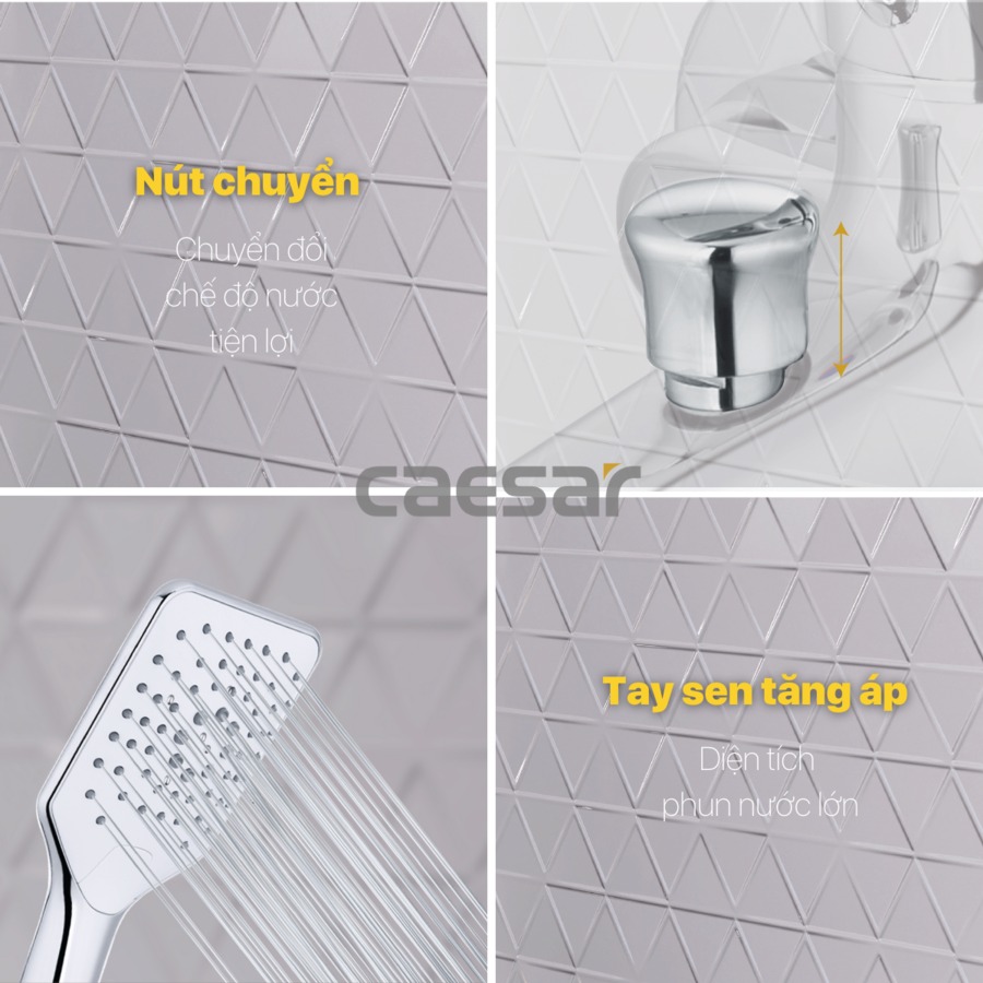 Bộ vòi sen tắm nóng lạnh Caesar S813C - 17