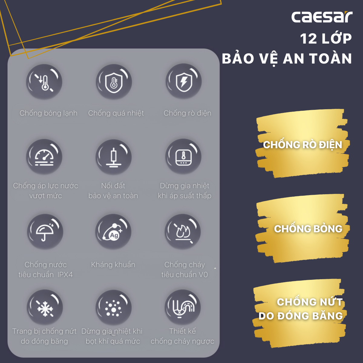 Bồn cầu điện tử thông minh Caesar CA1389H - 30