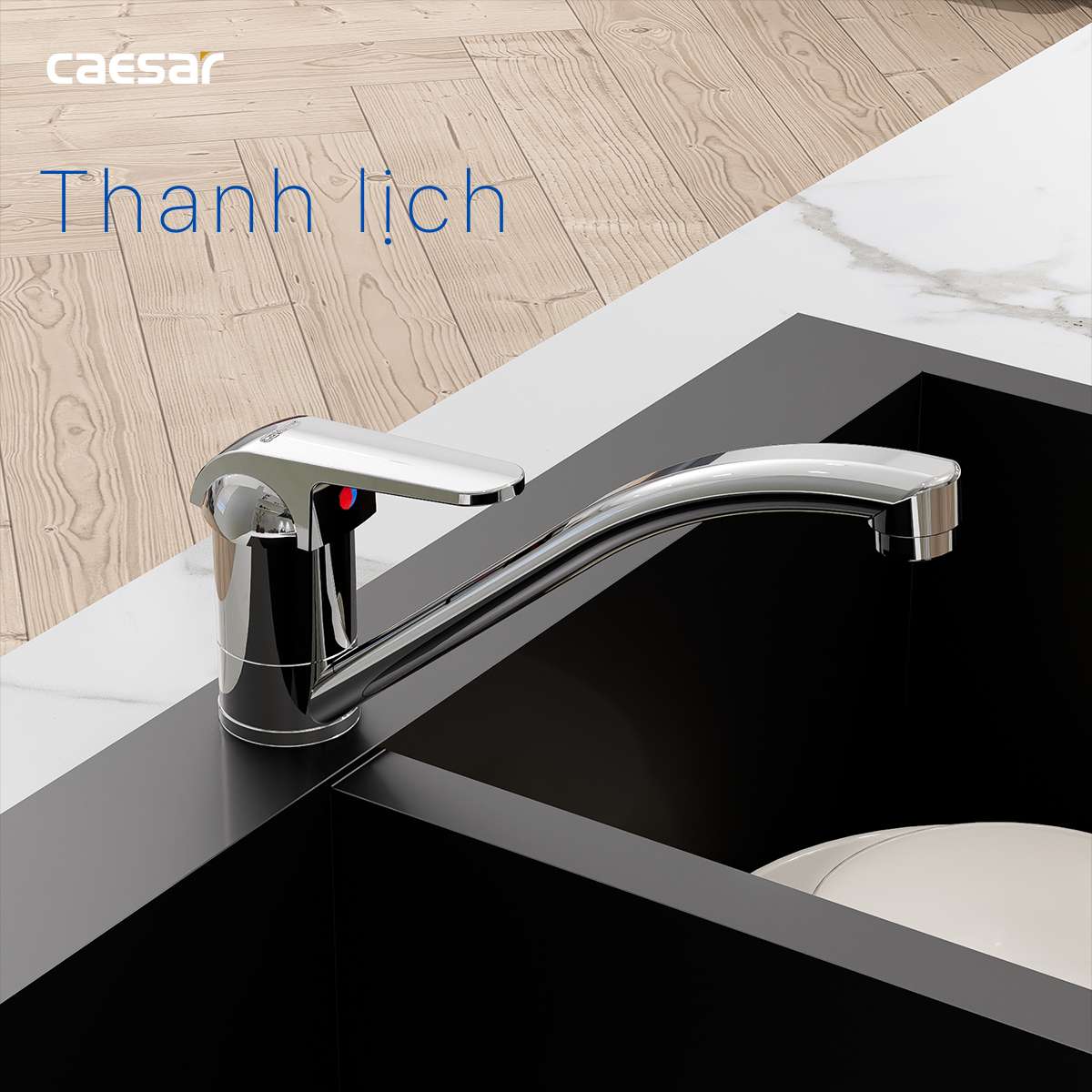 Vòi bếp nóng lạnh Caesar K511C - 19