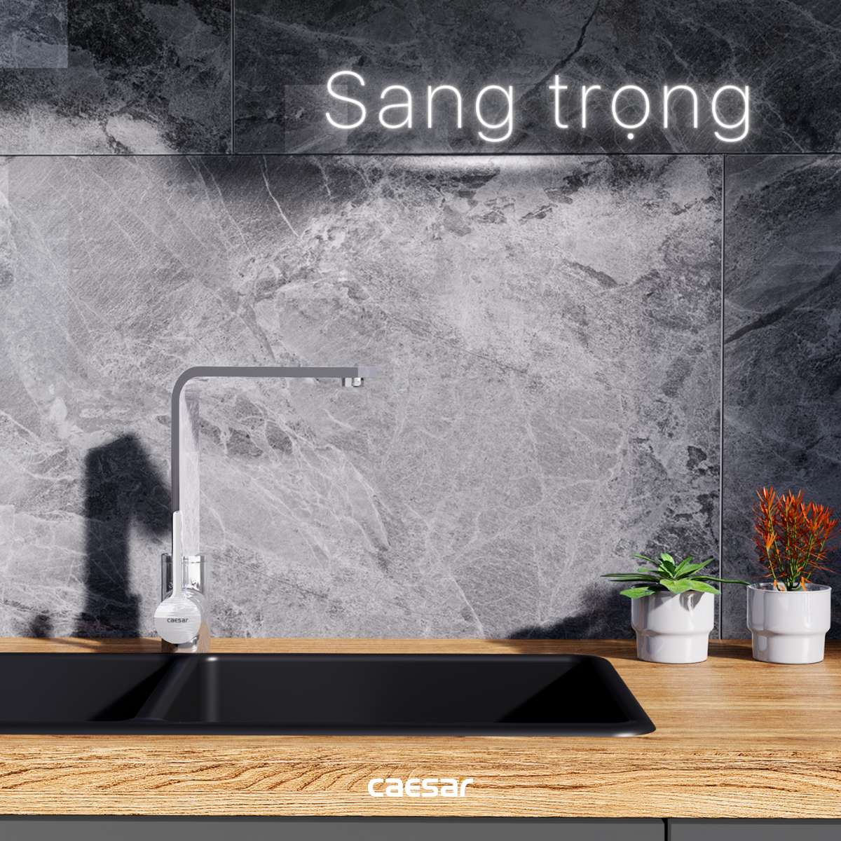 Vòi bếp nóng lạnh Caesar K665C - 18