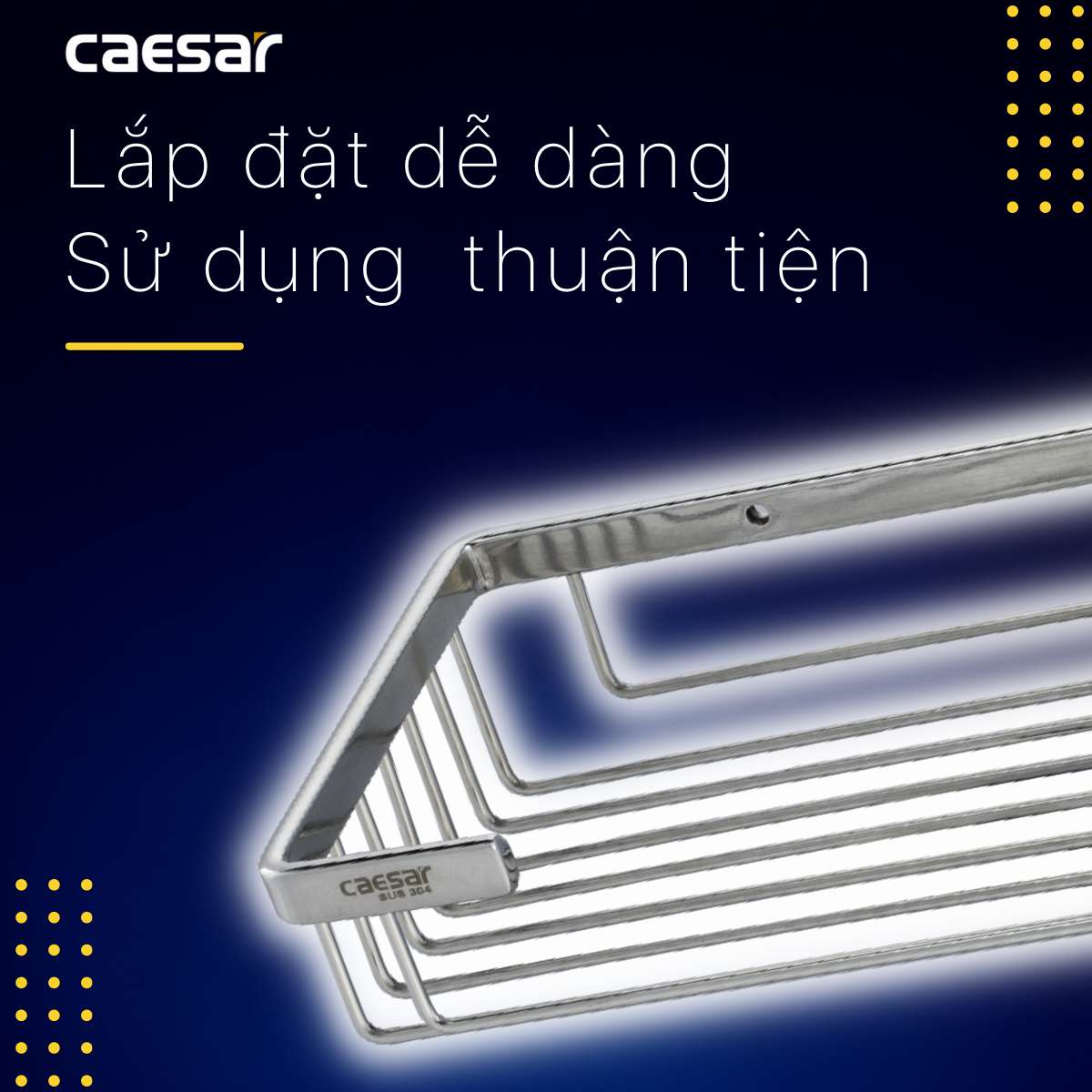 Kệ inox chữ nhật Caesar ST830V - 6