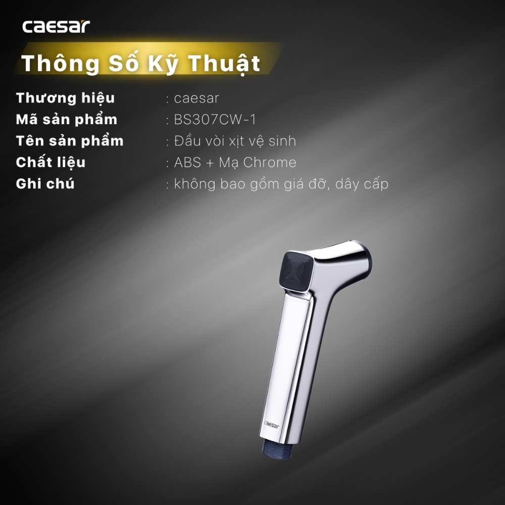 Vòi xịt vệ sinh Caesar BS307CW-1 (BS307CW1) - 4