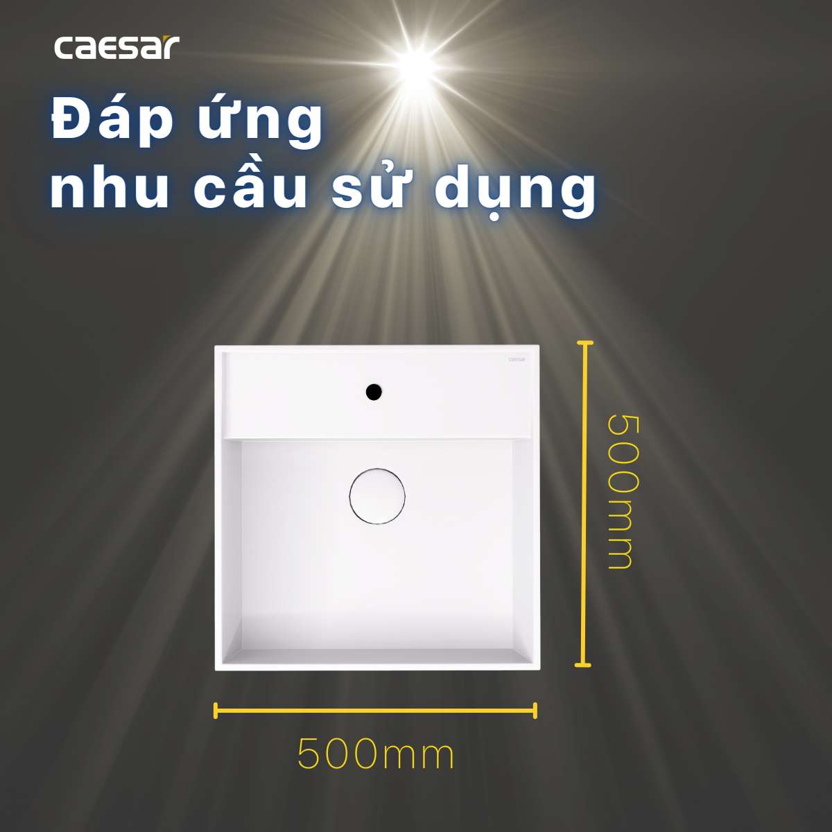 Chậu lavabo đặt bàn Caesar LF5380 - 13