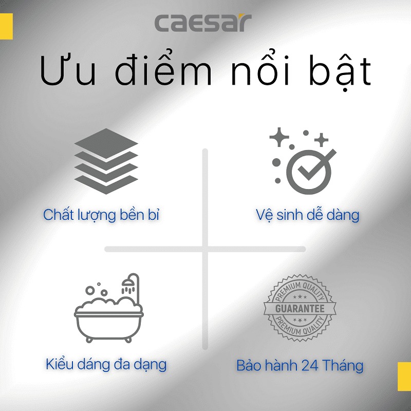 Bồn tắm xây 1m7 Caesar AT0170 - 4
