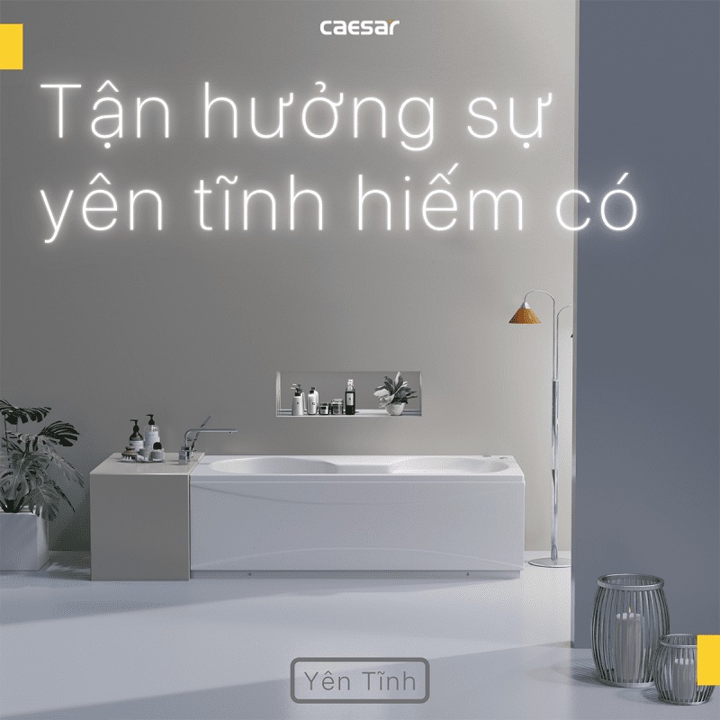 Bồn tắm chân yếm 1m7 massage Caesar MT0370L(R) - 5