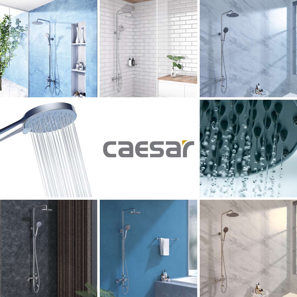 Bộ sen tắm cây nóng lạnh Caesar S1028S - 18