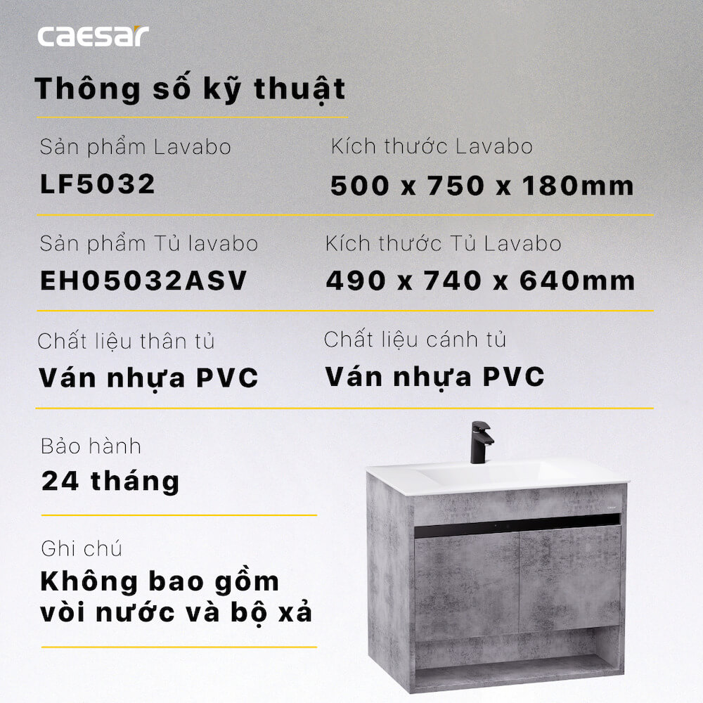 Tủ lavabo Caesar EH05032ASV - 11