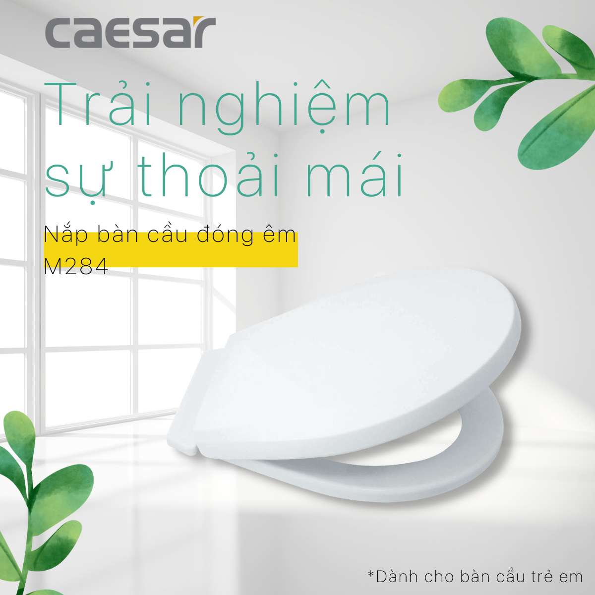 Nắp bồn cầu thường Caesar M284 - 7