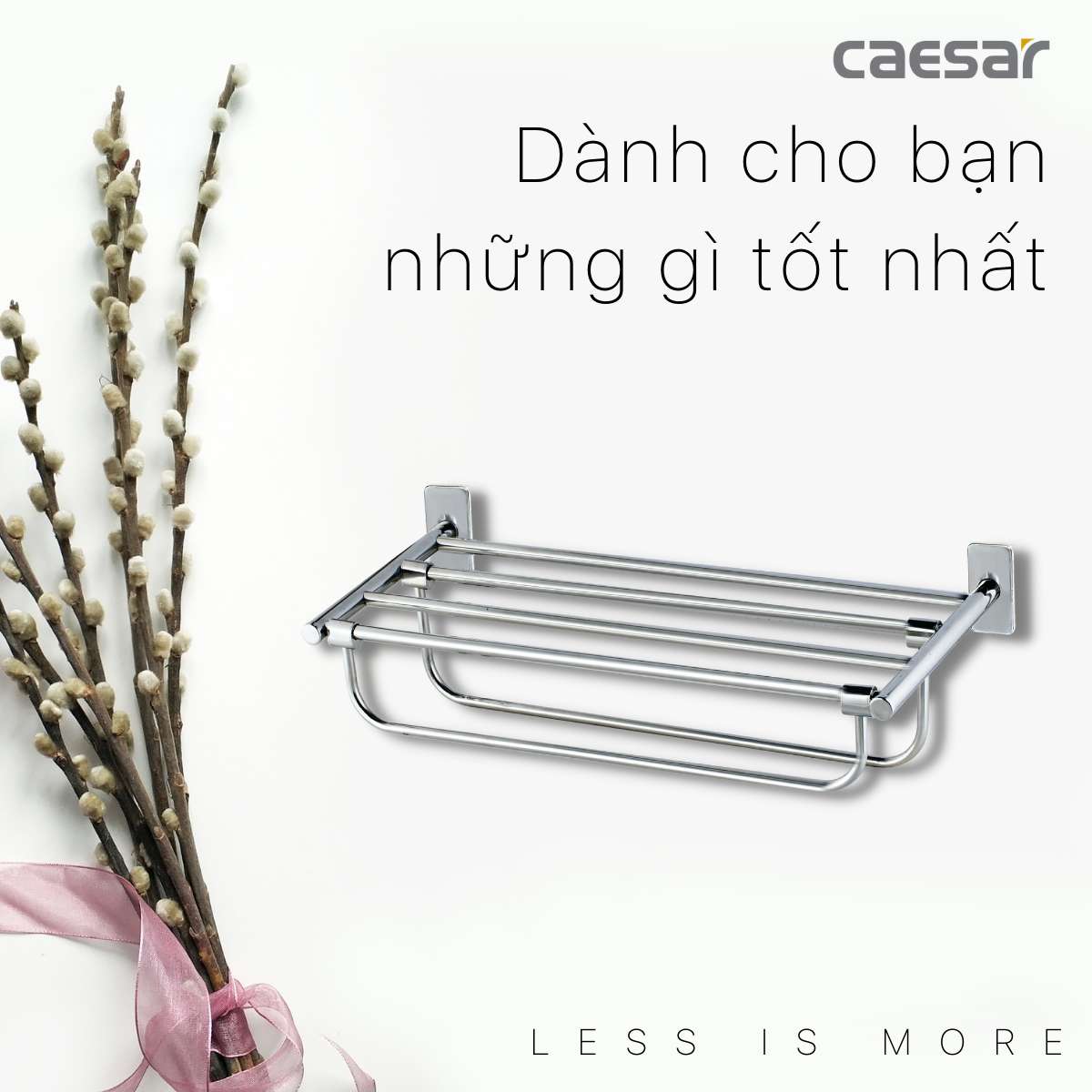 Kệ treo khăn inox Caesar ST881 - 7