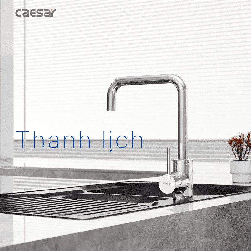 Vòi bếp nóng lạnh Caesar K685C - 17
