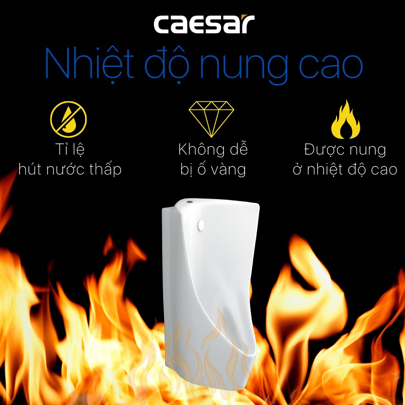 Bồn tiểu nam treo tường thoát ngang Caesar U0232 - 12