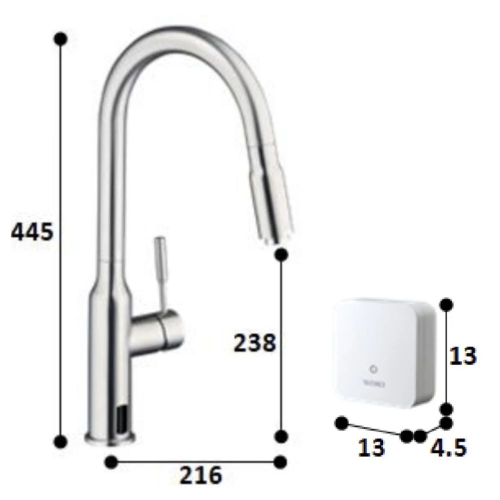 Vòi bếp nóng lạnh dây rút Caesar KP1035SA diệt khuẩn - 2