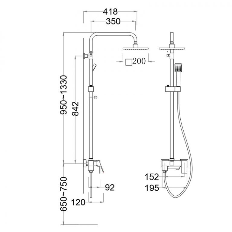 Bộ sen tắm cây nóng lạnh Caesar S668C
