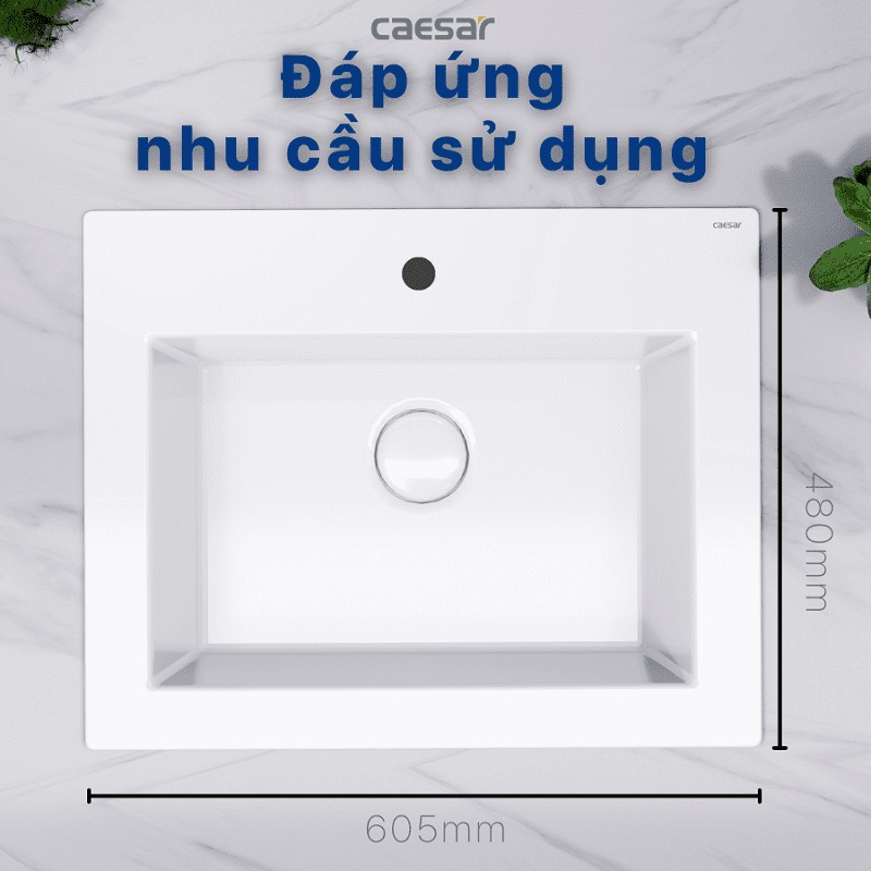Chậu lavabo dương vành Caesar LF5017 - 14