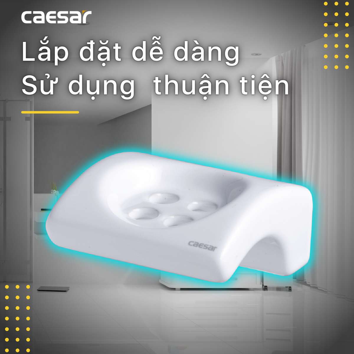 Kệ để bàn chải răng sứ Caesar Q943 - 6