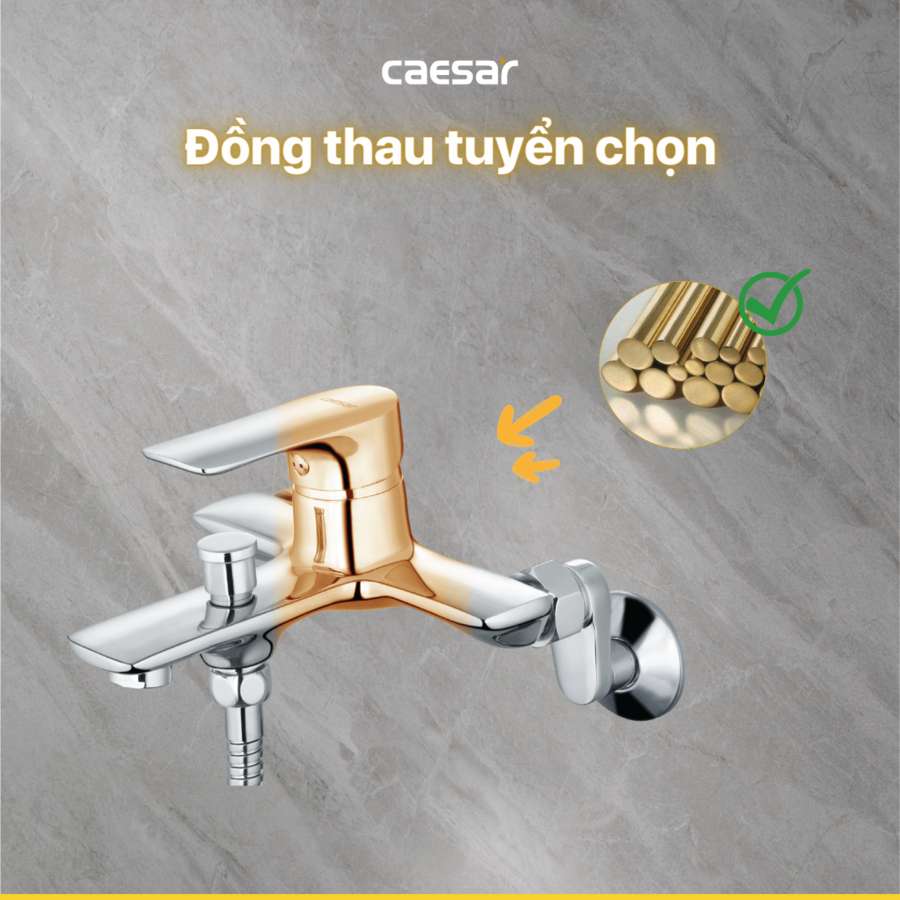 Bộ vòi sen tắm nóng lạnh Caesar S773C - 11