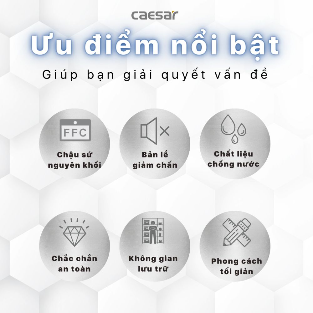 Bộ tủ lavabo Caesar LF5017+EH15017AV - 9