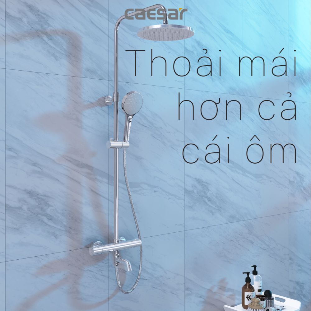 Bộ sen tắm cây nhiệt độ Caesar S1038S - 7