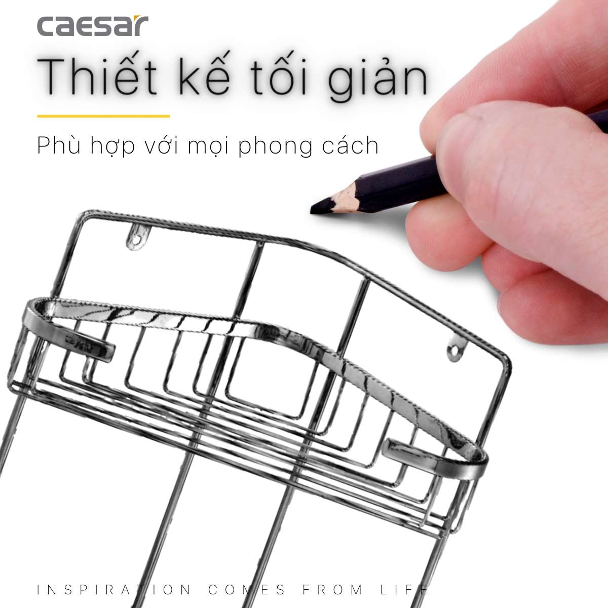 Kệ góc inox 2 tầng Caesar ST810V - 9