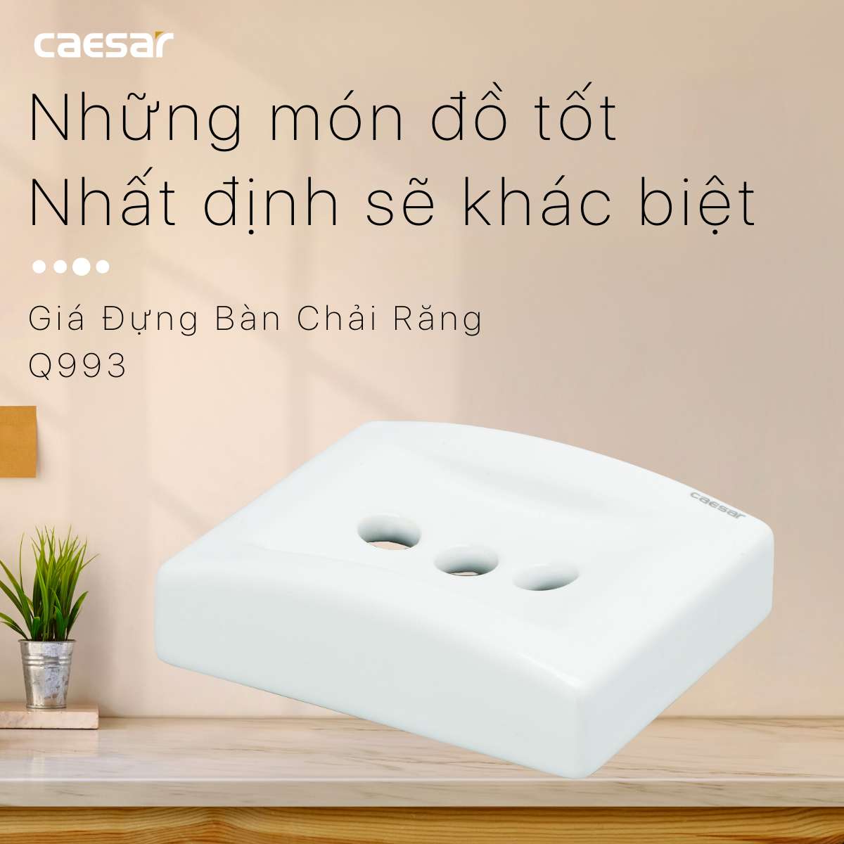 Giá đựng bàn chải răng Caesar Q993 - 5