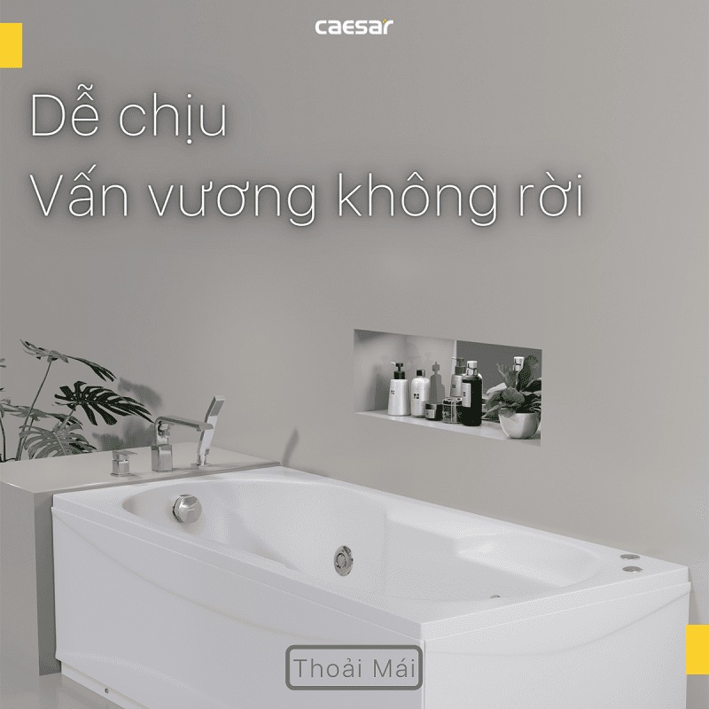 Bồn tắm chân yếm 1m7 massage Caesar MT0370L(R) - 7