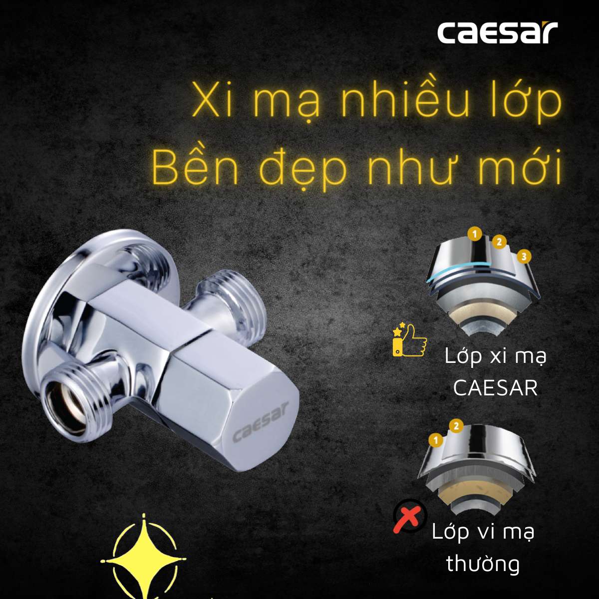 Van khoá chữ T Caesar BF427 - 7