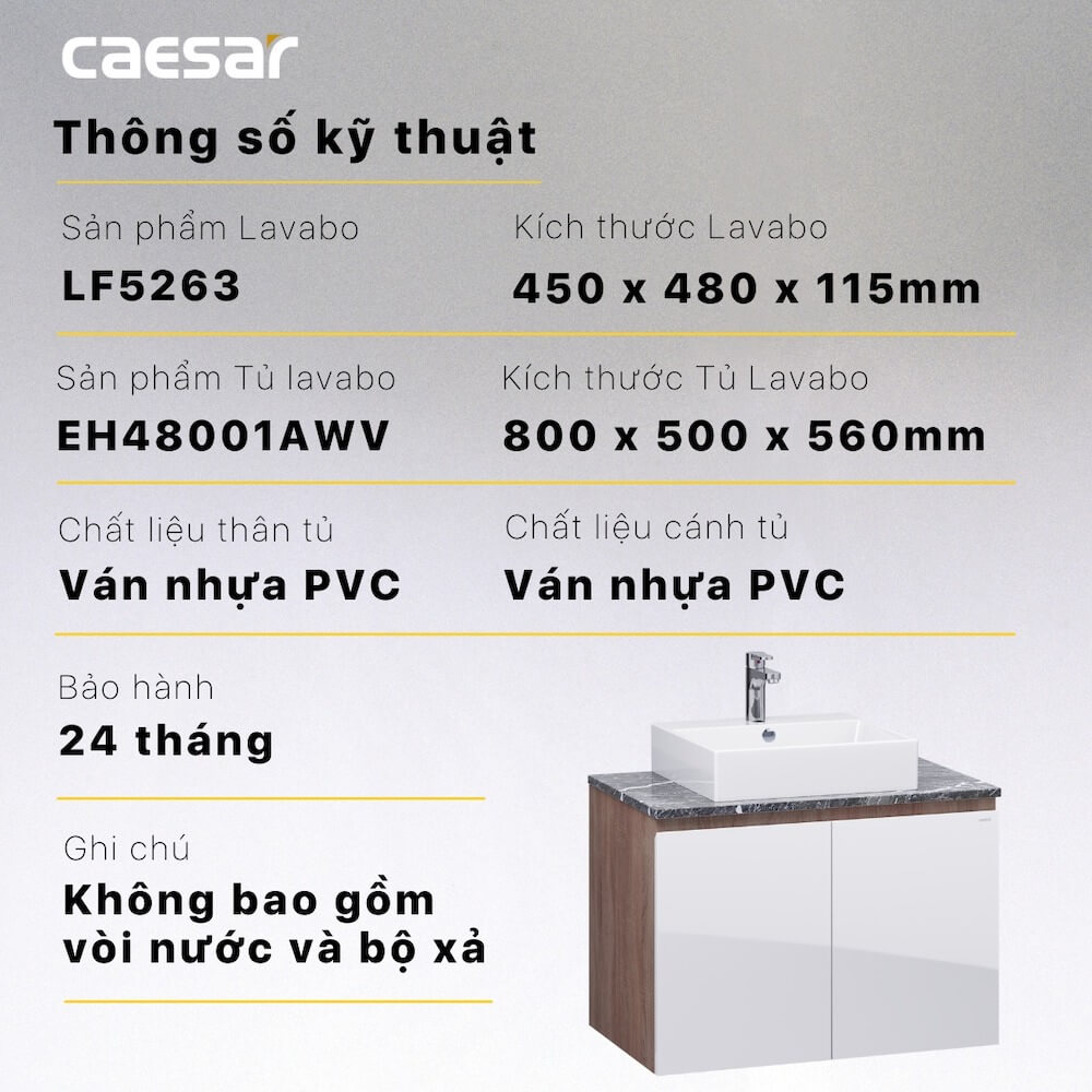 Tủ lavabo Caesar EH48001AWV - 12