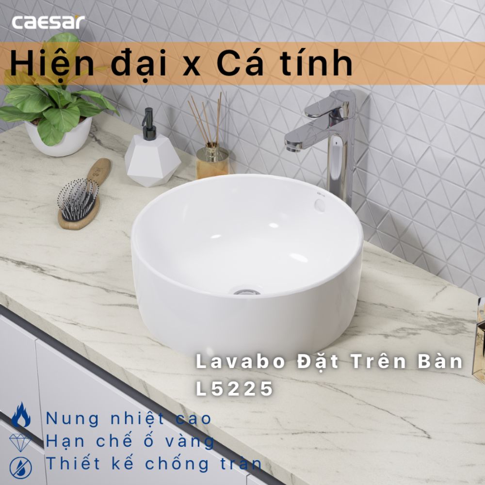 Chậu lavabo đặt bàn Caesar L5225 - 2